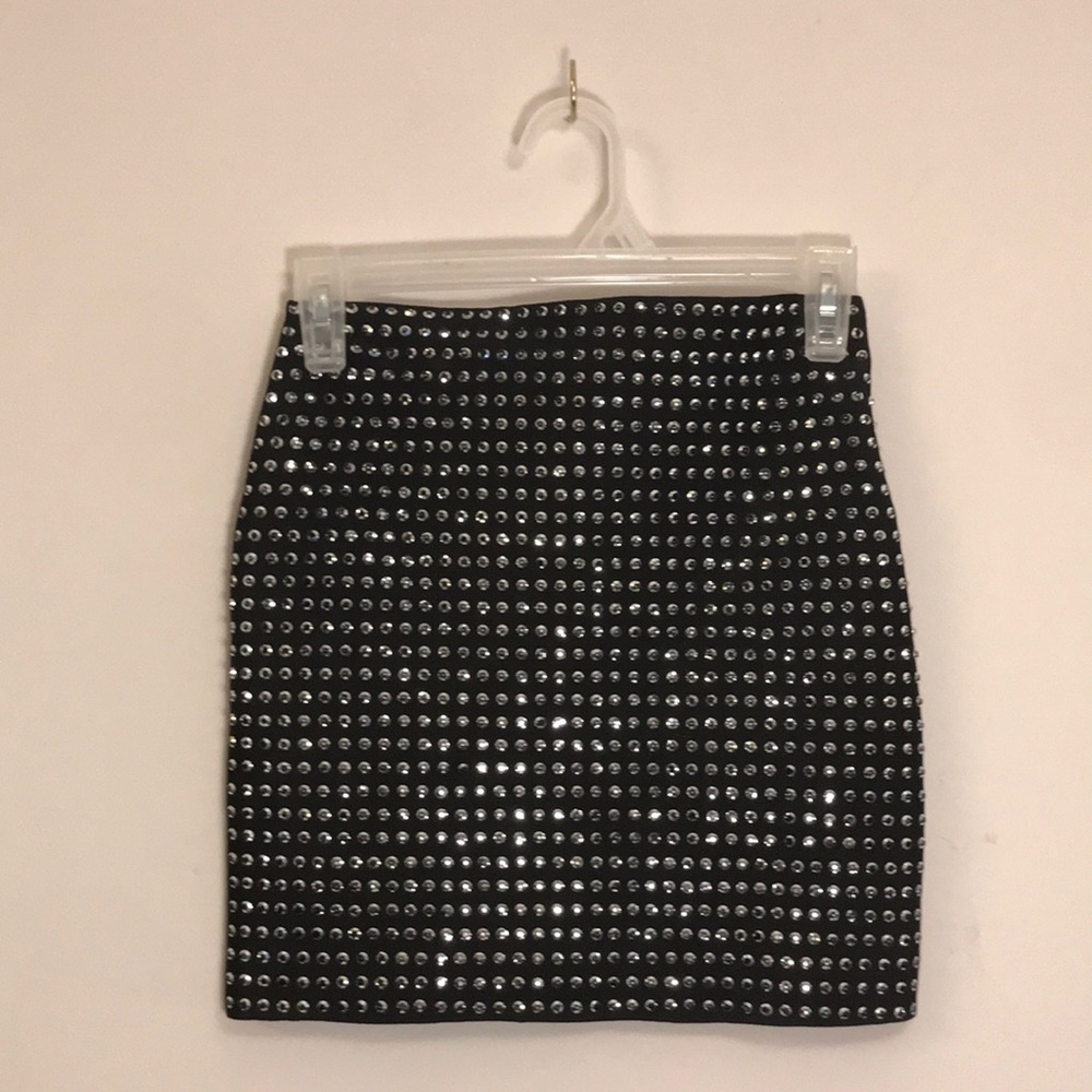 Studded black skirt